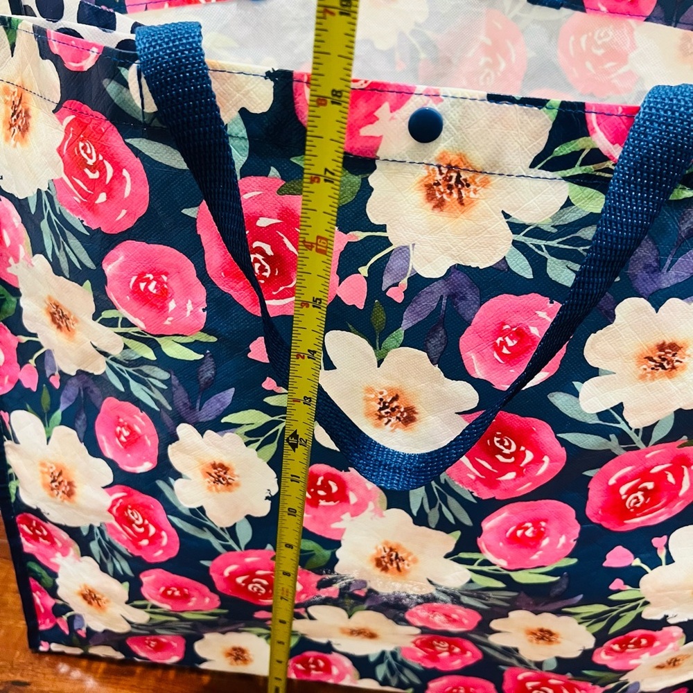 Micheals XLarge Floral Tote shopping bag reusable eco friendly - Picture 6 of 11